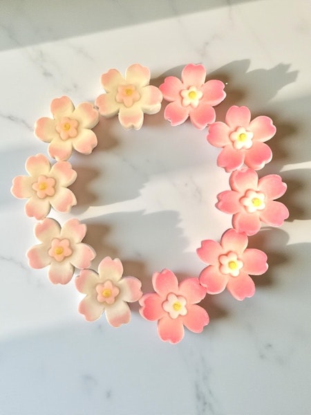Sakura, söta blommiga flatbacks, 15mm (10st)