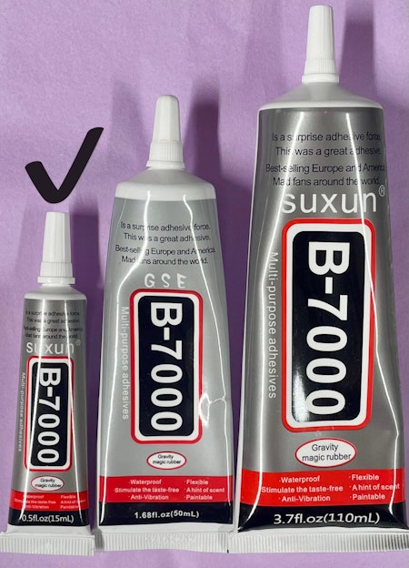 B7000 lim 15ml, industriellt universallim, hög fästförmåga
