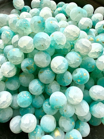 Glaspärlor, universe aqua, 10mm (50st)