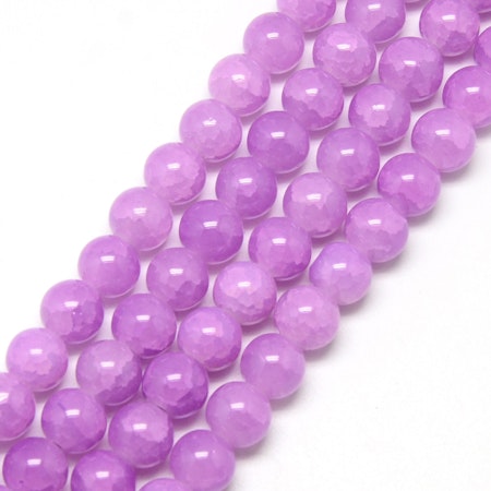 Dovt Krackelerade Im so orkidé, 8mm, glaspärlor (100st)