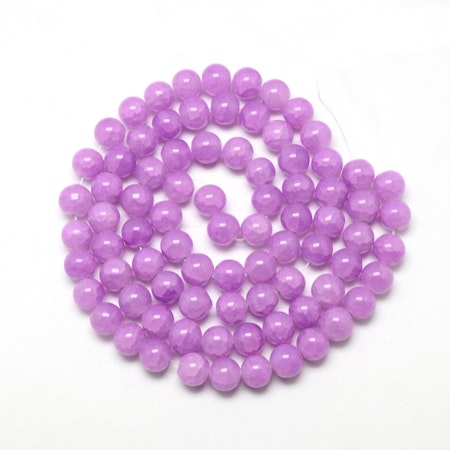 Dovt Krackelerade Im so orkidé, 8mm, glaspärlor (100st)
