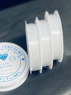 Elastisk tråd, 0,4mm, genomskinlig (20 meter)