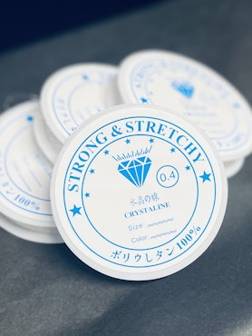 Elastisk tråd, 0,4mm, genomskinlig (20 meter)