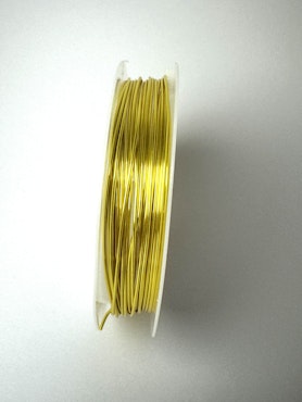 Kopparwire, 0.8mm, guld, long lastning (3,5 meter)