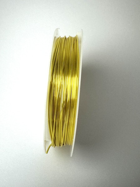 Kopparwire, 0.8mm, guld, long lastning (3,5 meter)