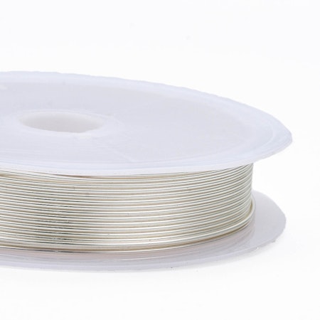 Kopparwire, 0.8mm, silver, long lastning (3meter)