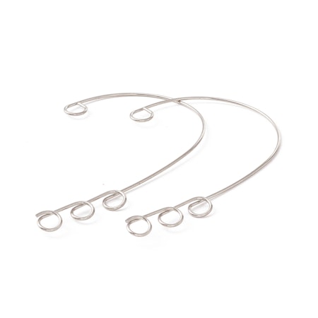 Ear cuff, wrap around, behövs inte hål, rostfritt stål (4st)