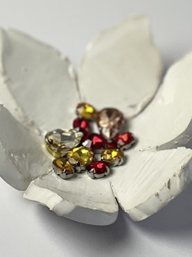 Multistrand rhinestones, eldmix (10st)