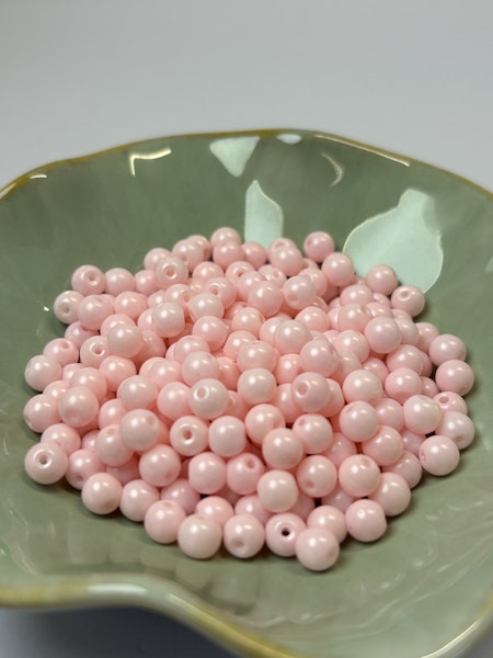 Baking paint glaspärlor, Peony, 5mm (ca 100st)