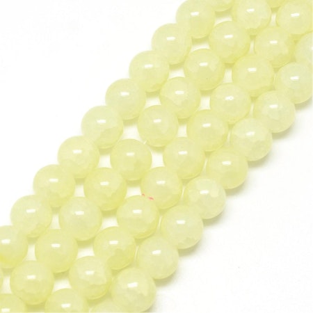 Sträng glaspärlor, Dovt Krackelerade Im so fläder, 8mm (100st)