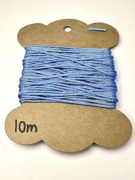 Duvblå Nylontråd, småflätad, 1,5mm (10 meter)