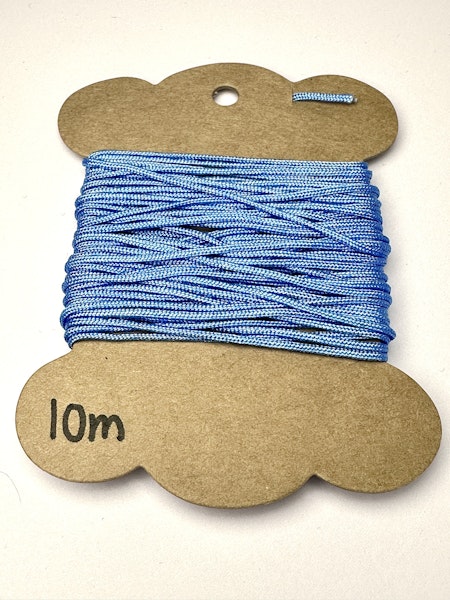 Duvblå Nylontråd, småflätad, 1,5mm (10 meter)