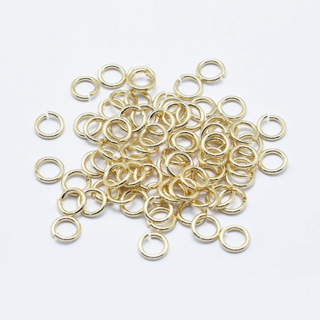 Bindringar deluxe, 18K guld, 4mm (100st)