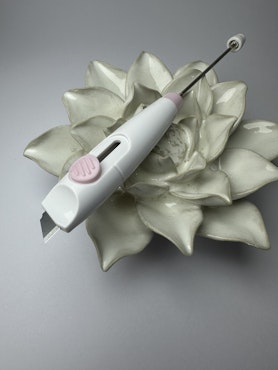 Pärla en precisionskniv, vit/rosa (st)