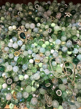 Deluxemix. Glaspärlor & bling. Green garden 2.0 (50g)