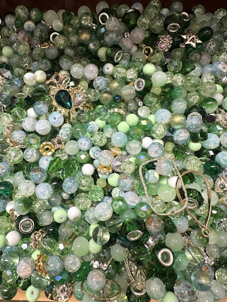 Deluxemix. Glaspärlor & bling. Green garden 2.0 (50g)