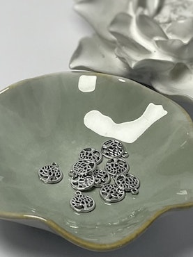 Livets träd, berlock, antik silver, 13,5x10mm (10st)