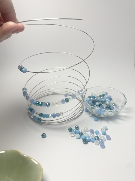Memory Wire till solfångare, stål, platinum, 10 varv