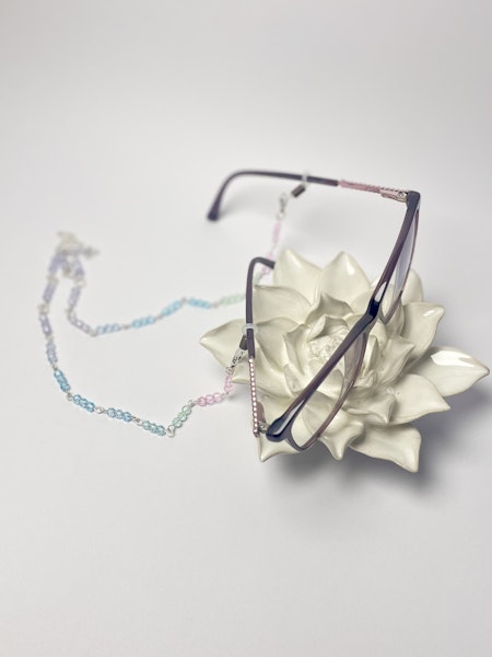 Glasögonsmycke, kit, 6 delar, platinum/silver