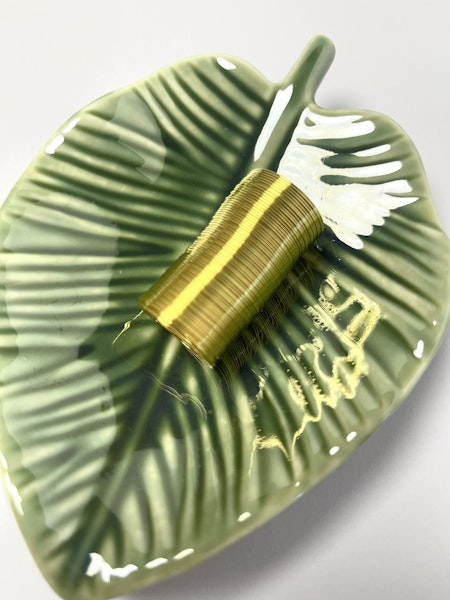Memory Wire till ring, 22mm, guld (Pris per 60 varv)