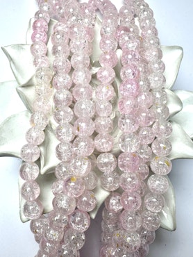 Sträng med glaspärlor, fairydust, ballerina, 8mm (103st)