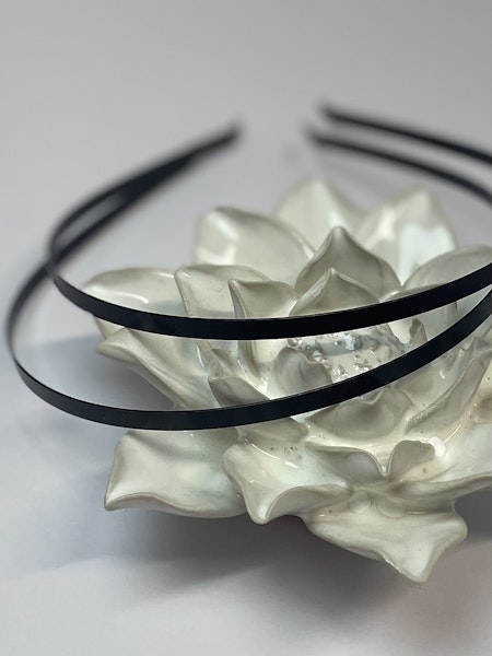 Diadem av järn, svarta, 5mm för att dekorera, 2pack