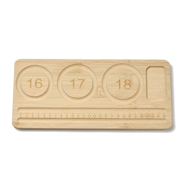 Designbricka av bambu för armband och halsband, 16-18cm