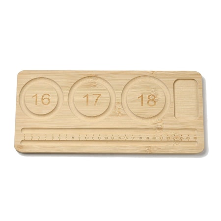 Designbricka av bambu för armband och halsband, 16-18cm