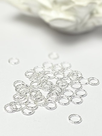 Bindringar twist av järn, 7,5x8,5mm, silver (50st)