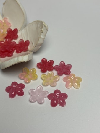 Blommor av glas, sunset mix ,16 mm (20st)