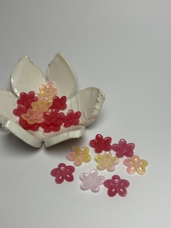 Blommor av glas, sunset mix ,16 mm (20st)