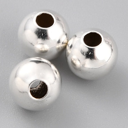 Runda pärlor, sterling silver 925, 6mm (20st)