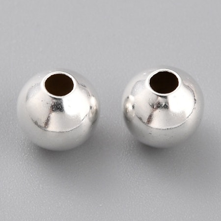 Runda pärlor, sterling silver 925, 6mm (20st)