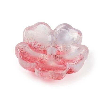 Blommor av glas, gradient pink, 13,5mm (20st)