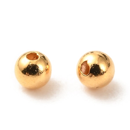 Småttisar, 18K guld, 2mm, runda mellandelar (50st)