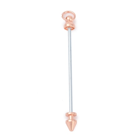 Pinne med fäste till nyckelring, roséguld, 8,5cm (st)