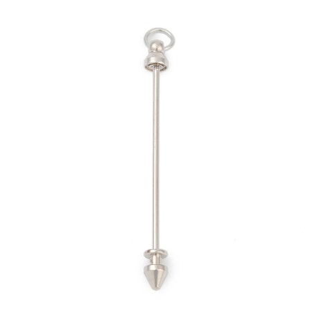 Pinne med fäste till nyckelring, platinum, 8,5cm (st)