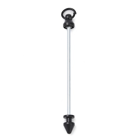 Pinne med fäste till nyckelring, svart, 8,5cm (st)