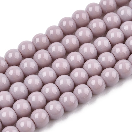 Sträng glaspärlor, baking paint, rosybrown, 4mm (99st)