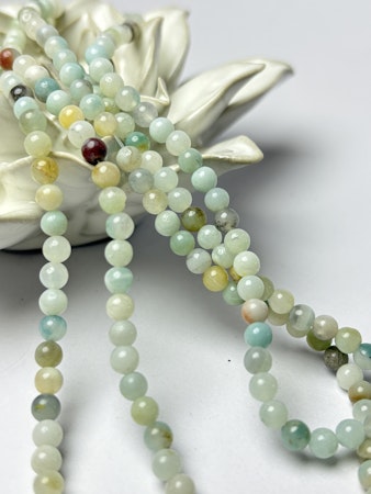 Sträng, pärlor av äkta Flower Amazonite, 4,5mm (90st)