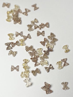 Rosetter Caramel mix, nail art, mini flatbacks, ca 10mm (50st)