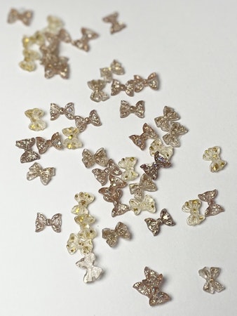 Rosetter Caramel mix, nail art, mini flatbacks, ca 10mm (50st)