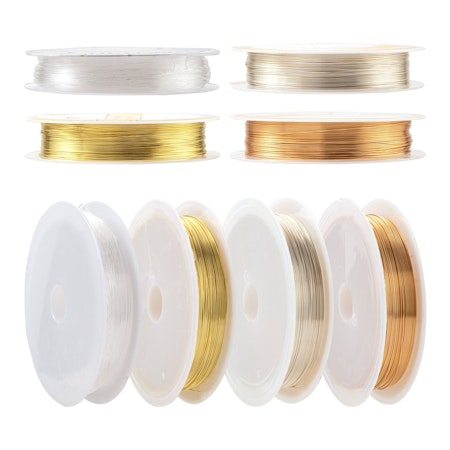 Stort paket med wire och elastisk tråd (5 rullar)