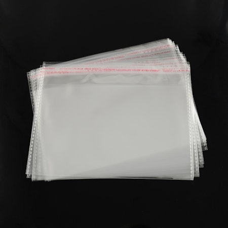 Cellofanpåsar, transparent, rektangulära, 16x23cm, 50st