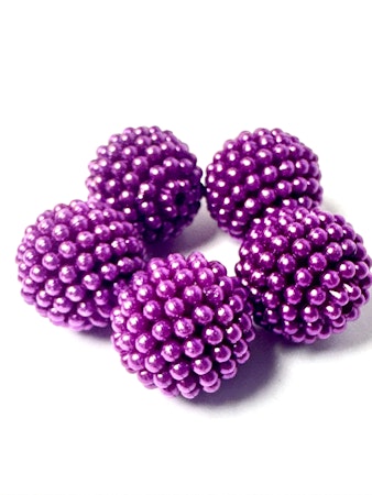 Stora pärlor, bubbelpärlor, wildberry, 20mm (5st)