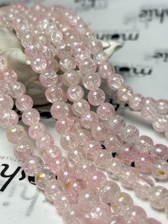 Sträng med glaspärlor, fairydust, ballerina, 8mm (103st)