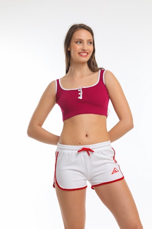 Sport Shorts Vit-Röda färg