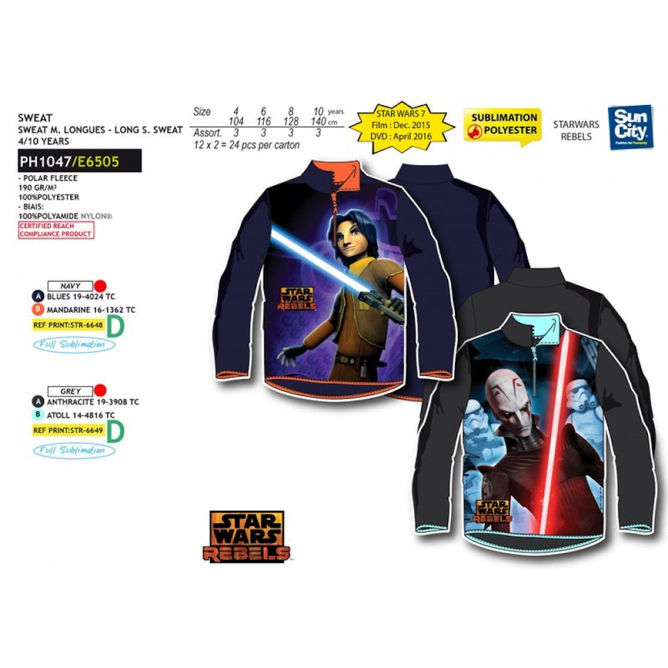 Star Wars Tröja-Rebelle -half zip sweatshirt