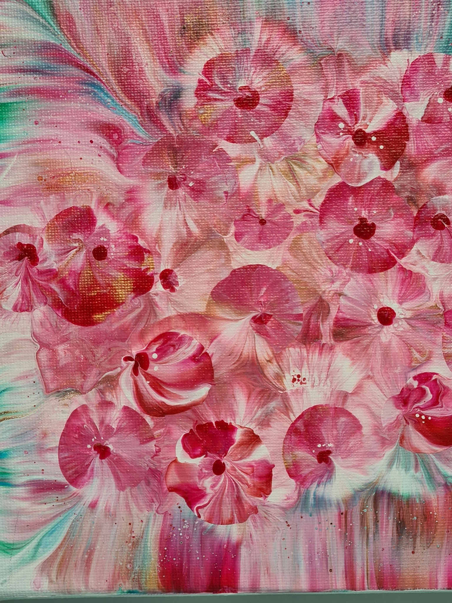 Canvastavla Akryl Acrylic Pouring - www.bellebi.se