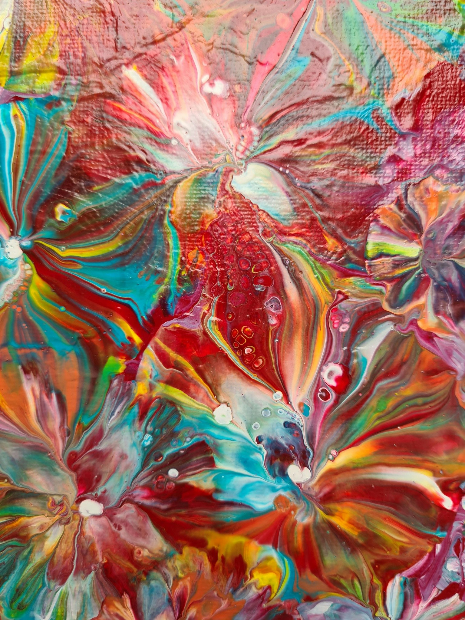 Canvastavla Akryl Acrylic Pouring - www.bellebi.se